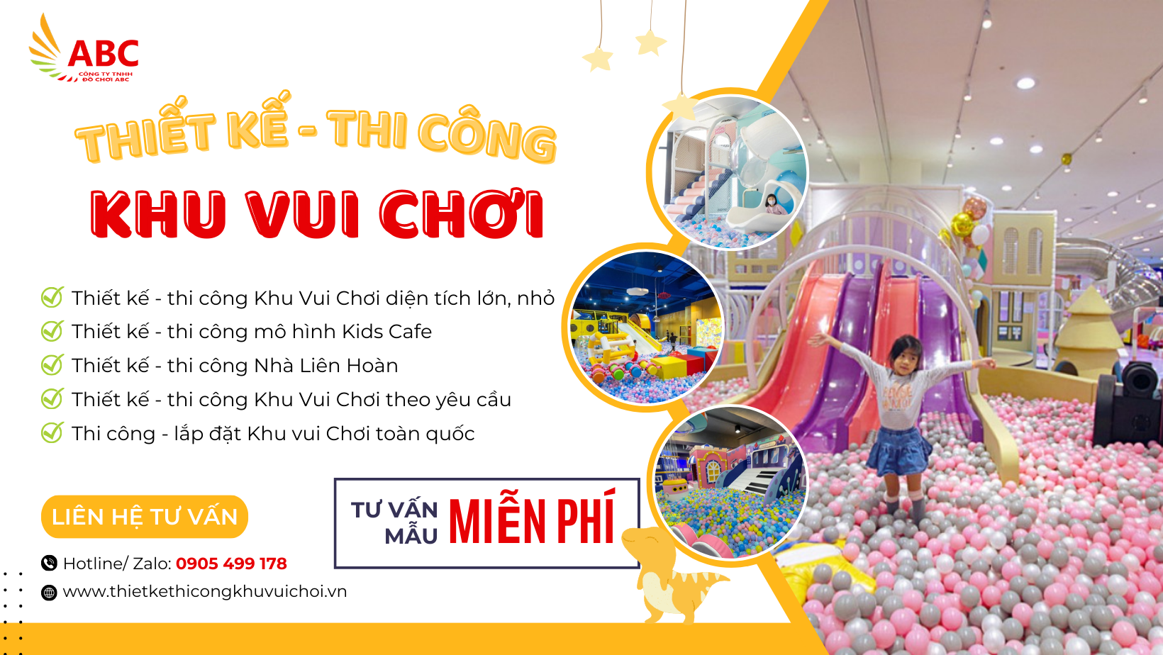 Đồ Chơi ABC - đối tác tin cậy của bạn trong thiết kế thi công khu vui chơi