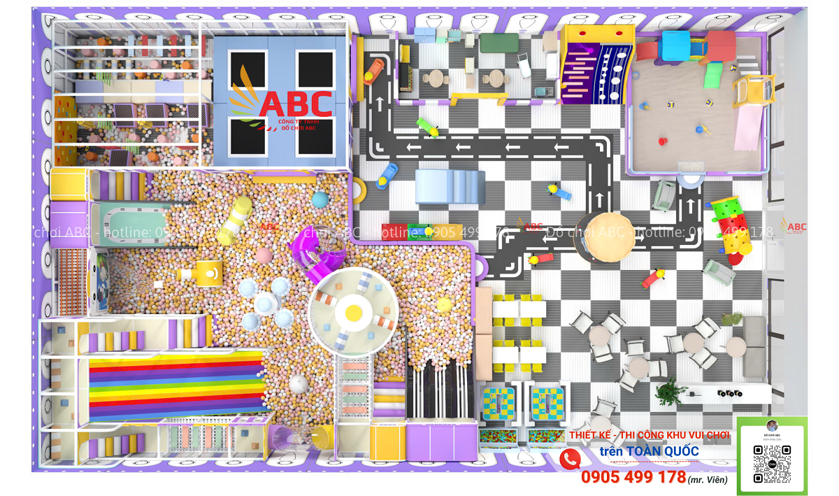 Những hạng mục trò chơi của mô hình khu vui chơi trẻ em trong nhà