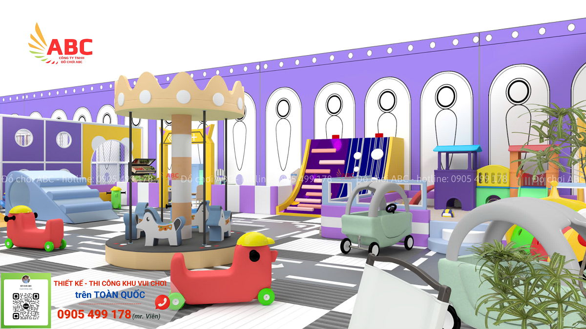 Những trò chơi thú vị khác như: đu quay, hồ hạt sứ, khu hướng nghiệp,…