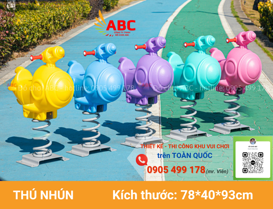 Thú nhún lò xò ngoài trời mẫu mới