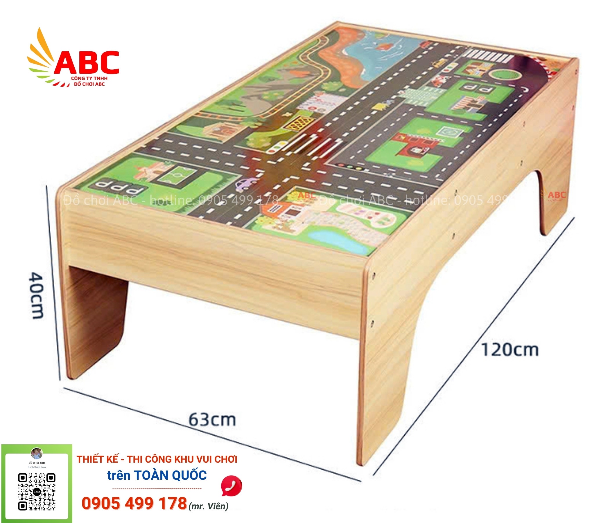 Sa bàn cho bé có kích thước 120x63x40cm