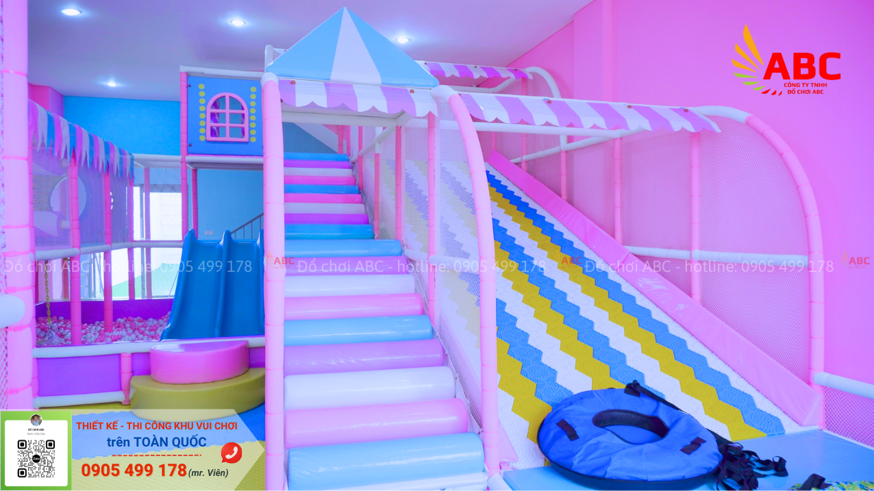 Khu vui chơi trẻ em trong nhà được thiết kế tối ưu diện tích