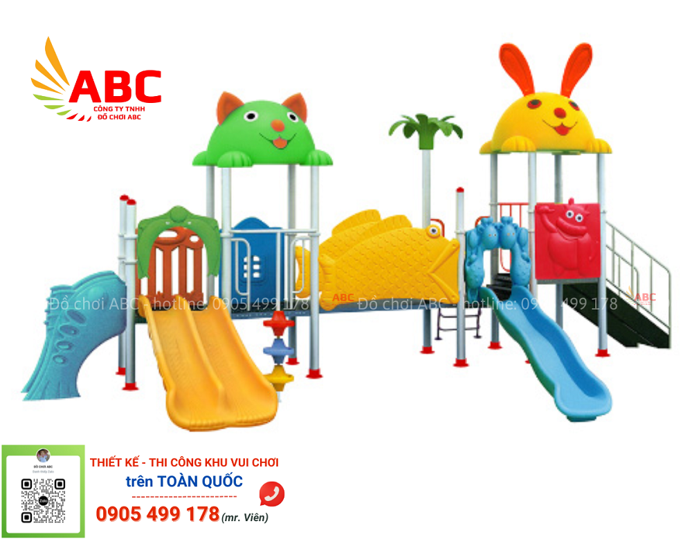 Lựa chọn cầu trượt phù hợp với số lượng trẻ em vui chơi