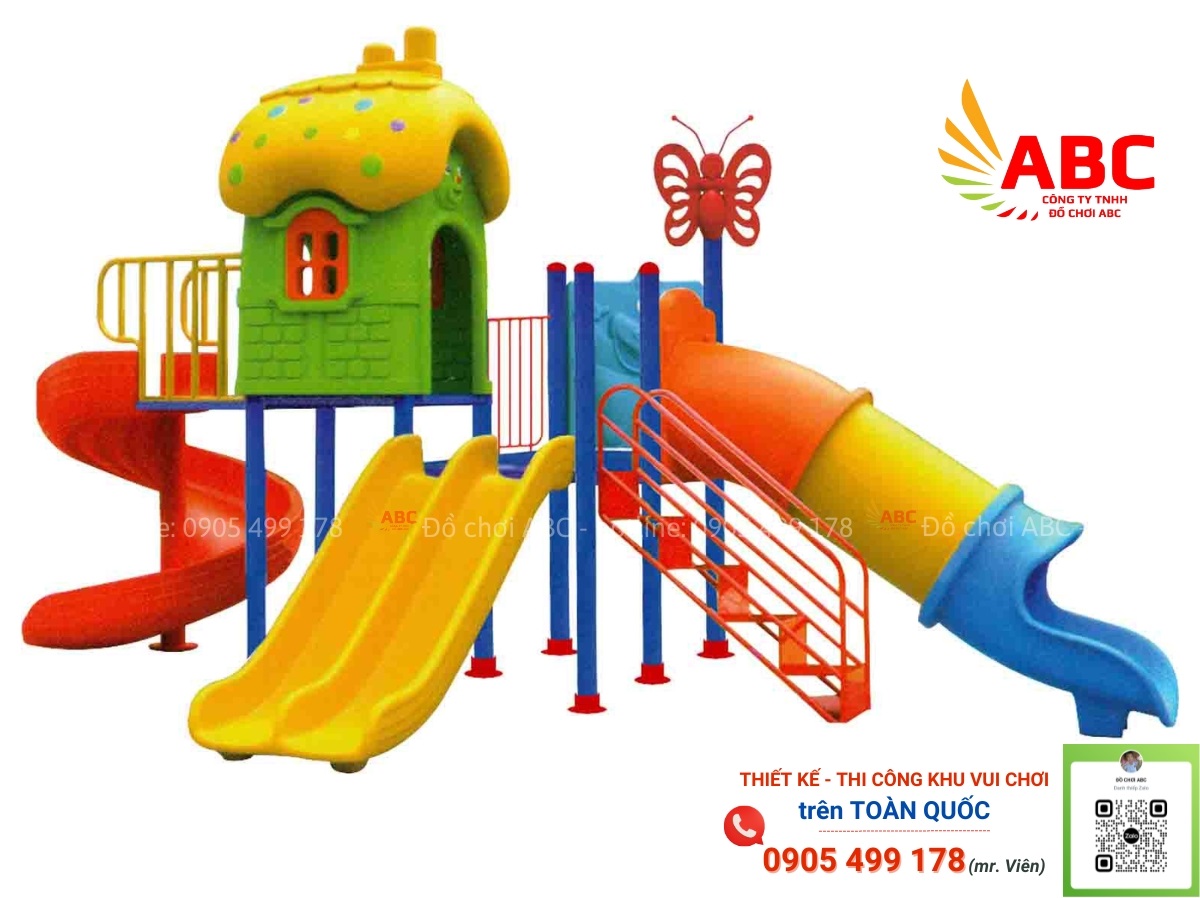 Chọn cầu trượt mầm non cần có màu sắc và kiểu dáng thích hợp