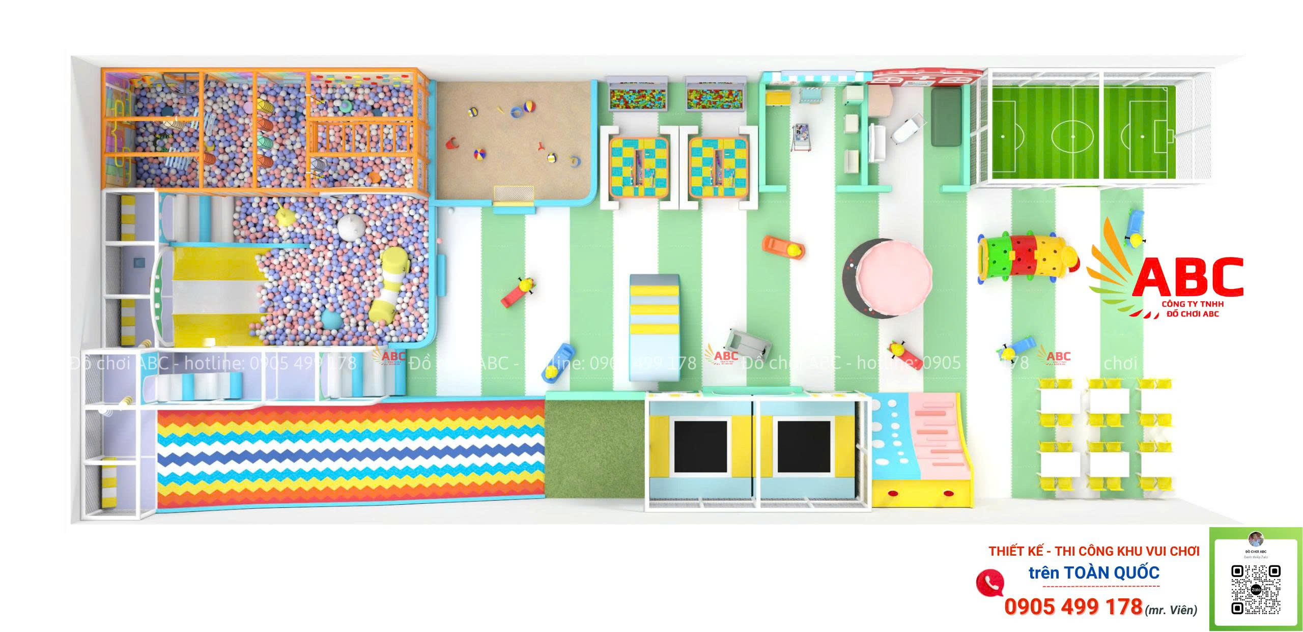 Mô hình khu vui chơi trẻ em 250m2