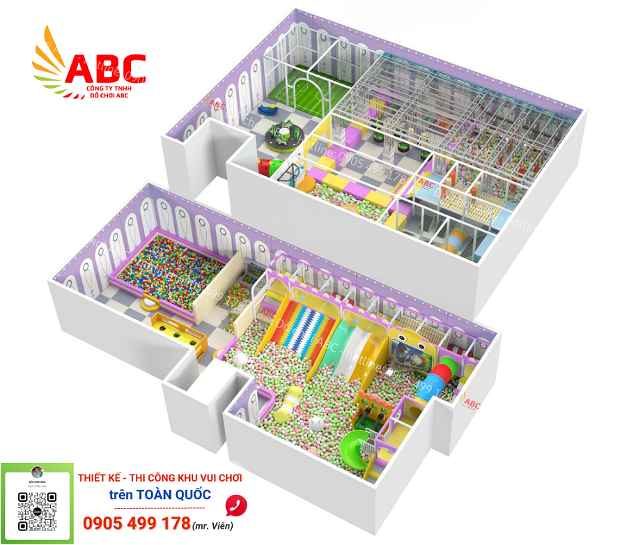 Màu sắc - yếu tố quyết định sức hút của khu vui chơi trẻ em