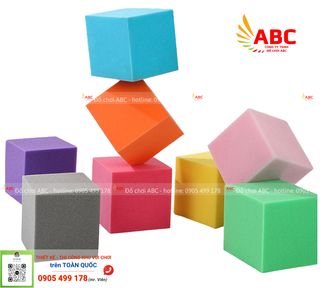 Mút xốp viên trong khu vui chơi sasuke