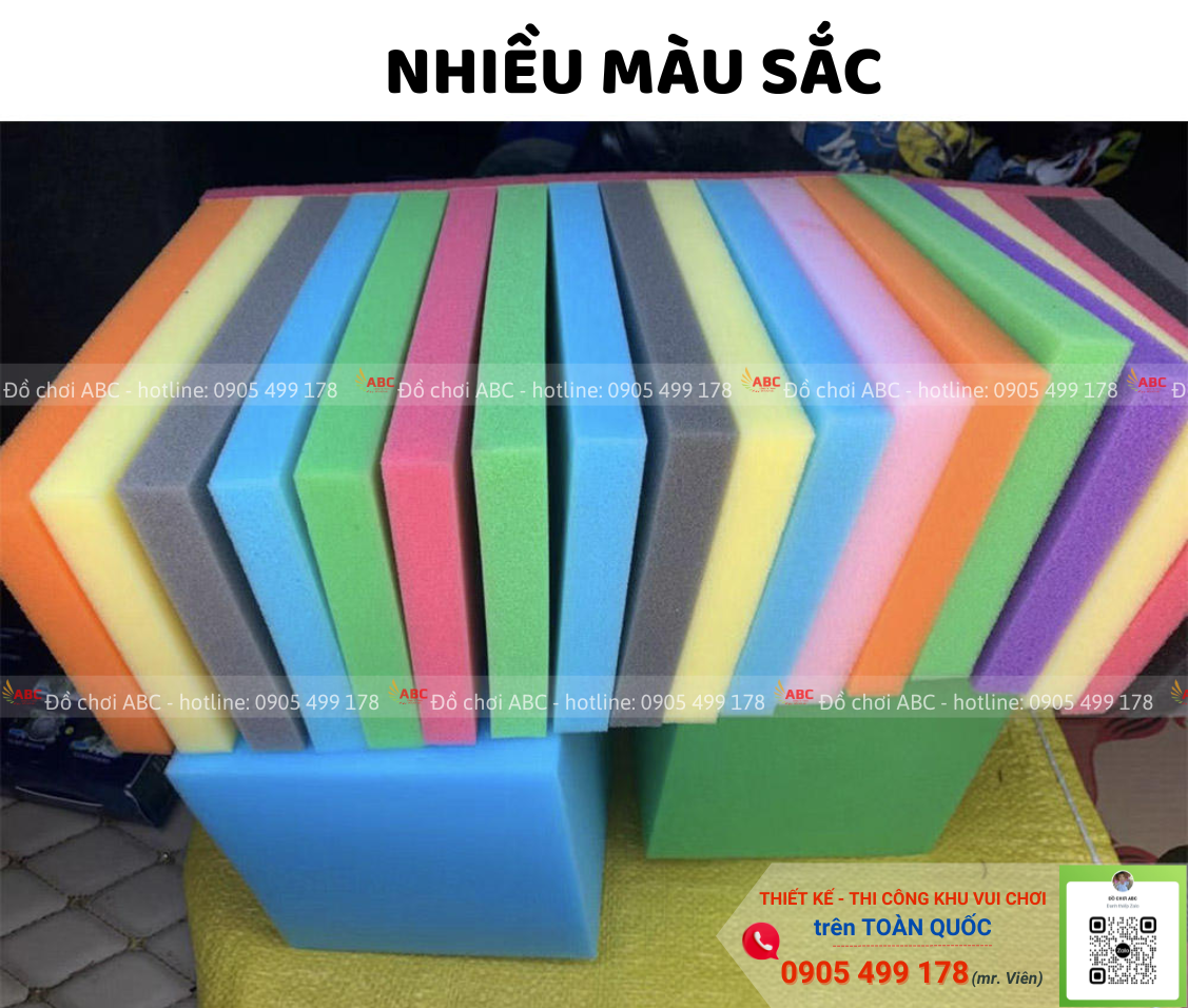 Mốt xốp có màu sắc tươi sáng, bắt mắt