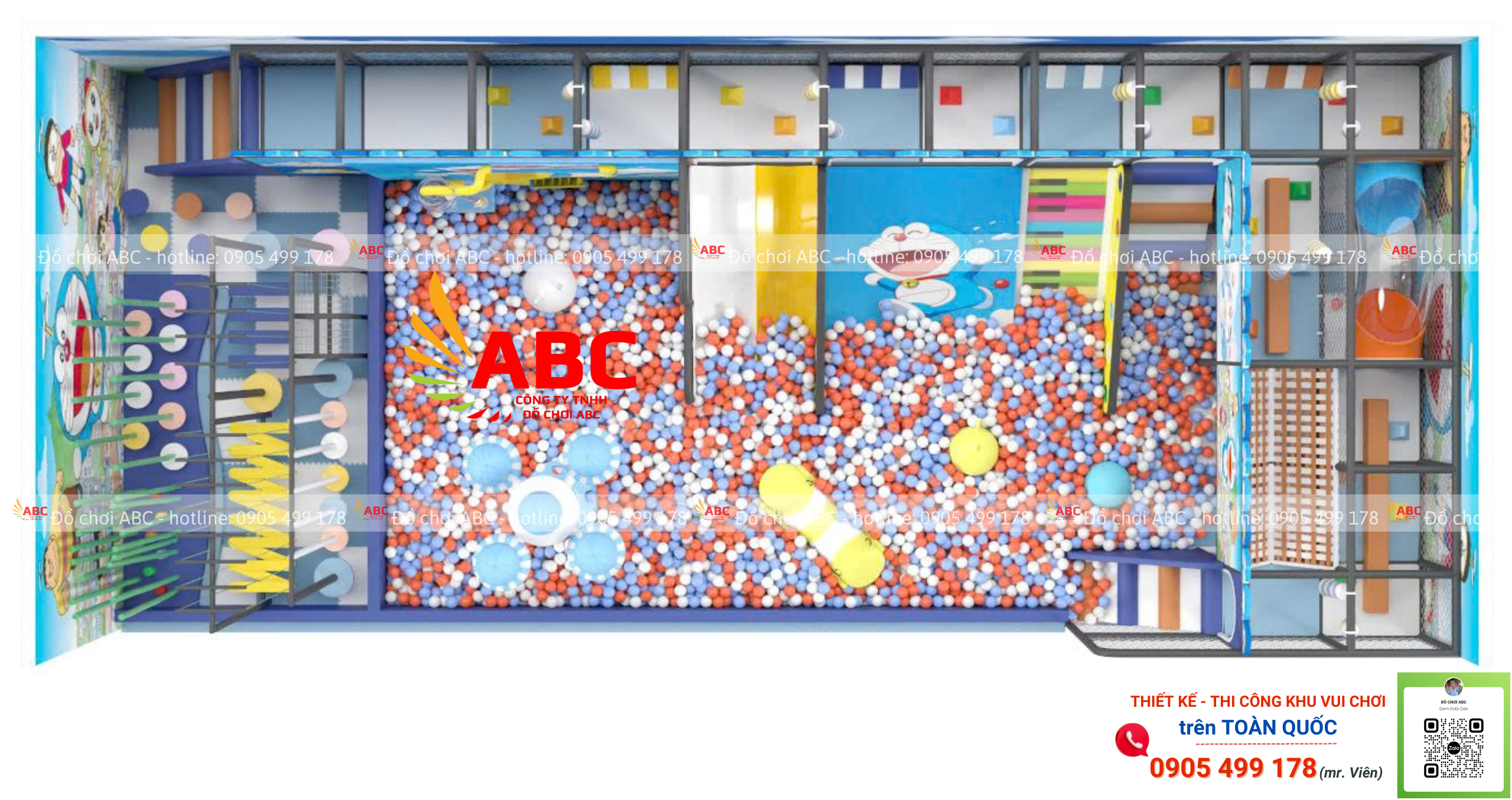 Tổng quan mẫu thiết kế khu vui chơi liên hoàn Doraemon