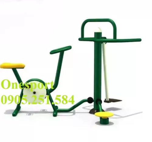 cụm dụng cụ đạp xe, xoay eo, lắc eo ngoài trời