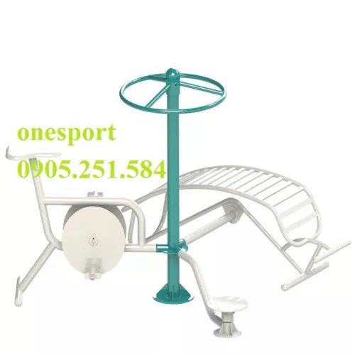 Cụm tập lưng bụng  và xe đạp đơn kết hợp xoay eo Onesport (2)