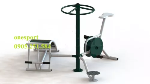 Cụm tập lưng bụng  và xe đạp đơn kết hợp xoay eo Onesport (4)