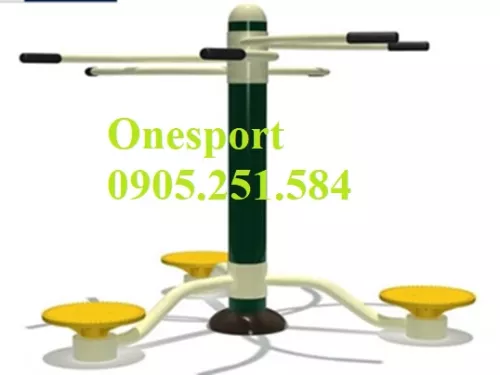Máy tập xoay eo 3 người ngoài trời onesport (1)