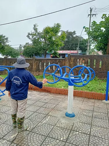 Dụng cụ tập tay Vai đôi ngoài trời onesport (4)