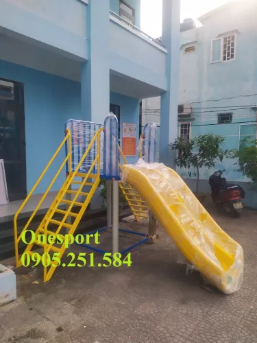 Cầu trượt đôi cho bé vui chơi ngoài trời onesport (1)