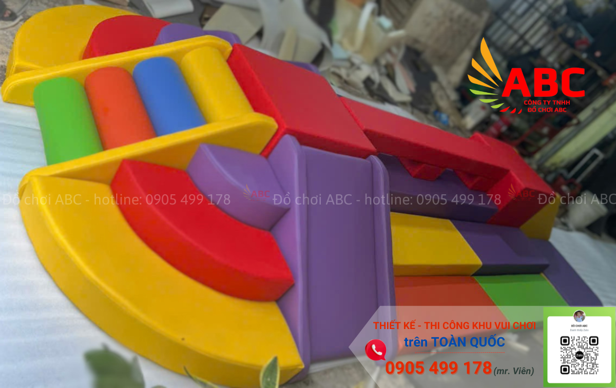 List bộ vận động xốp mềm hình khối cho bé mầm non