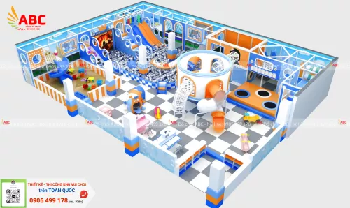 Mẫu Khu Vui Chơi Trẻ Em Trong Nhà 200m2