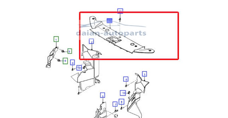 ốp nhưa che khóa capo Ford Ranger 2.2 chính hãng