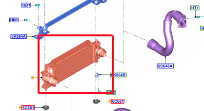 Két giải nhiệt két turbo Ranger Everest 2023 chính hãng Két giải nhiệt két turbo Ranger Everest 2023 chính hãng