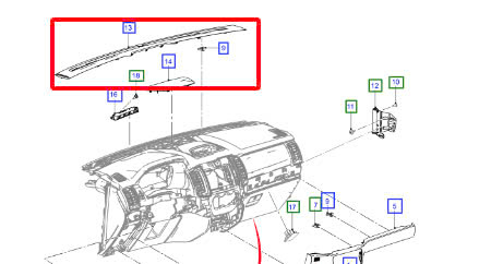Ốp nhựa che khóa capo Ford Ranger 2023 N1WZ8C291A chính hãng