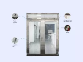 Cửa, vách kính chống cháy kính trong xuyên suốt