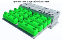 Hệ thống thiết bị hợp khối hiếu khí MBBR  - Công suất 100 m3/ngày.đêm