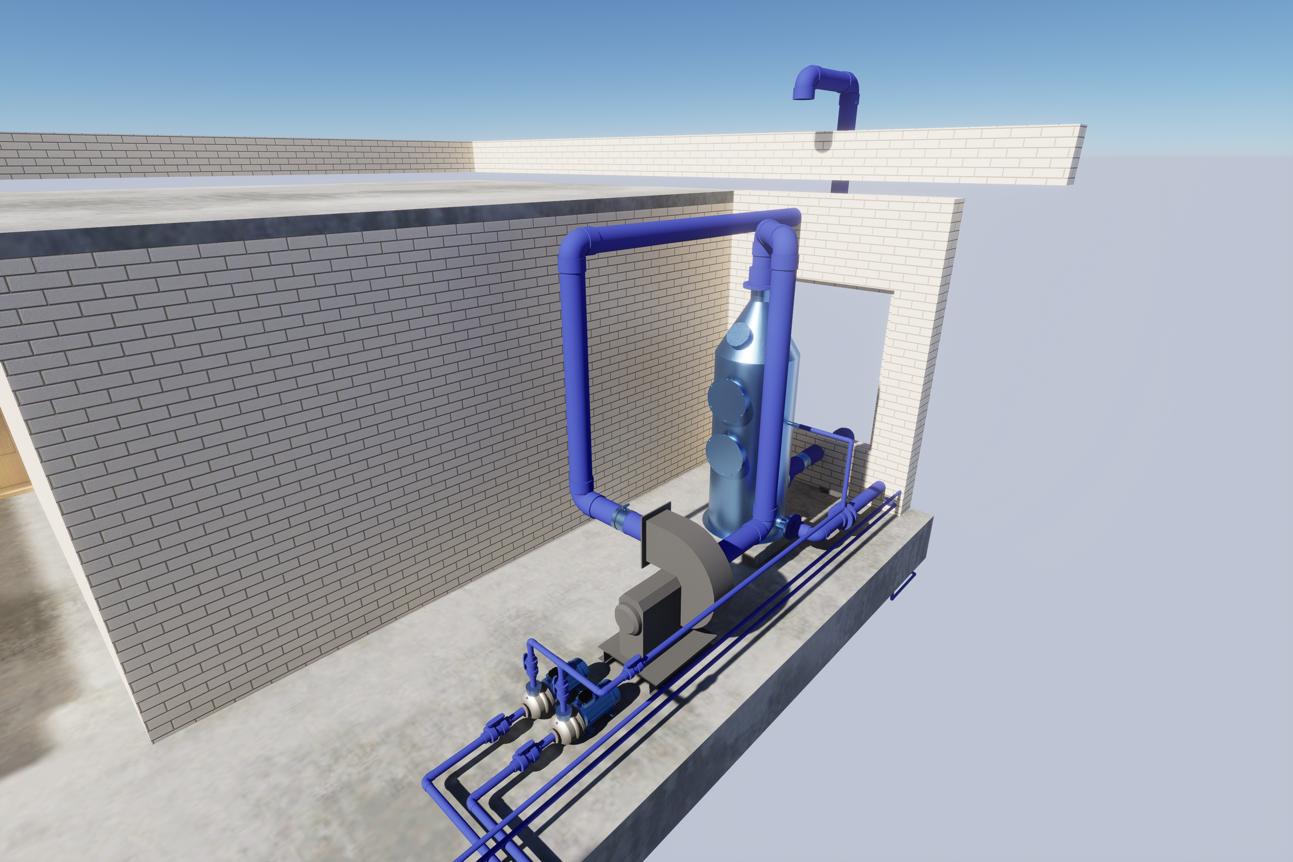 Hệ thống xử lý mùi - Công nghệ công nghệ vi sinh hiếu khí kết hợp hấp phụ than hoạt tính.