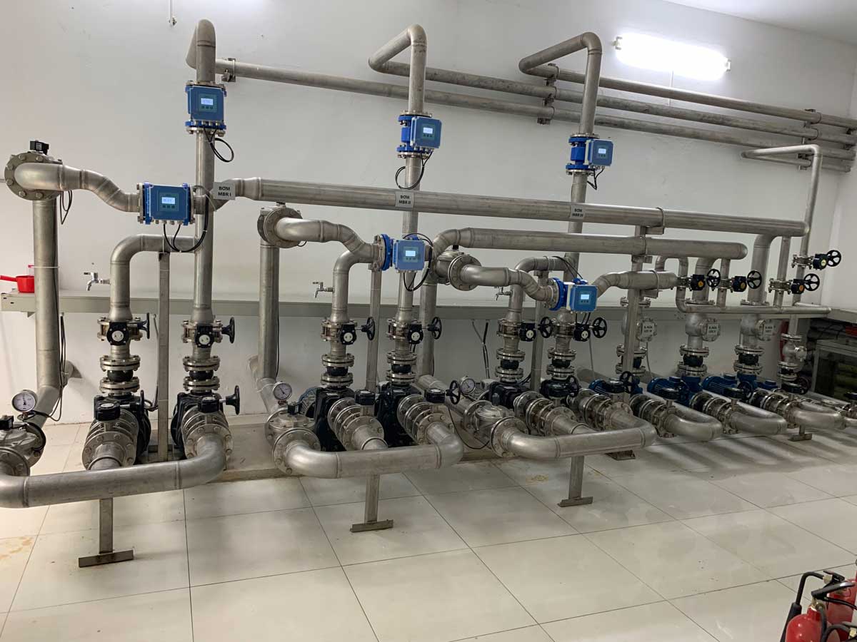 "Hệ thống màng lọc MBR - Công suất 253 m3/ngày.đêm "