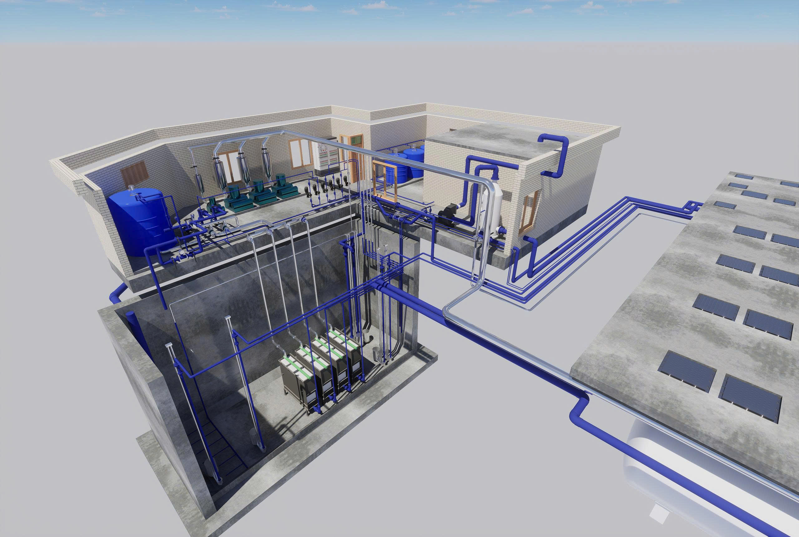 Thiết bị hệ thống xử lý nước thải sinh hoạt công suất 300 m3/ ngày đêm