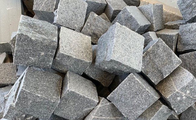 Đá cubic xám dày 5cm