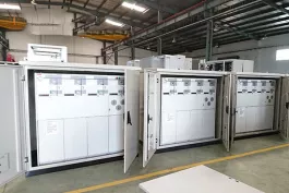 Tủ RMU-24kV, 04 ngăn CDPT 630A - 20kA/s, 01 ngăn máy cắt 630A - 20kA/s bảo vệ đường dây, 01 ngăn CDPT 200A - 20kA/s + cầu chì, cách điện khí SF6, không mở rộng:'Tủ trung thế 24kV, compact 6 ngăn không mở rộng