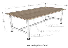 Bàn họp phòng nghỉ giáo viên