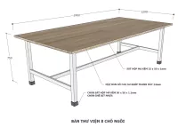 Bàn họp phòng nghỉ giáo viên