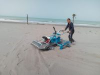 Máy sàng cát bãi biển chạy động cơ