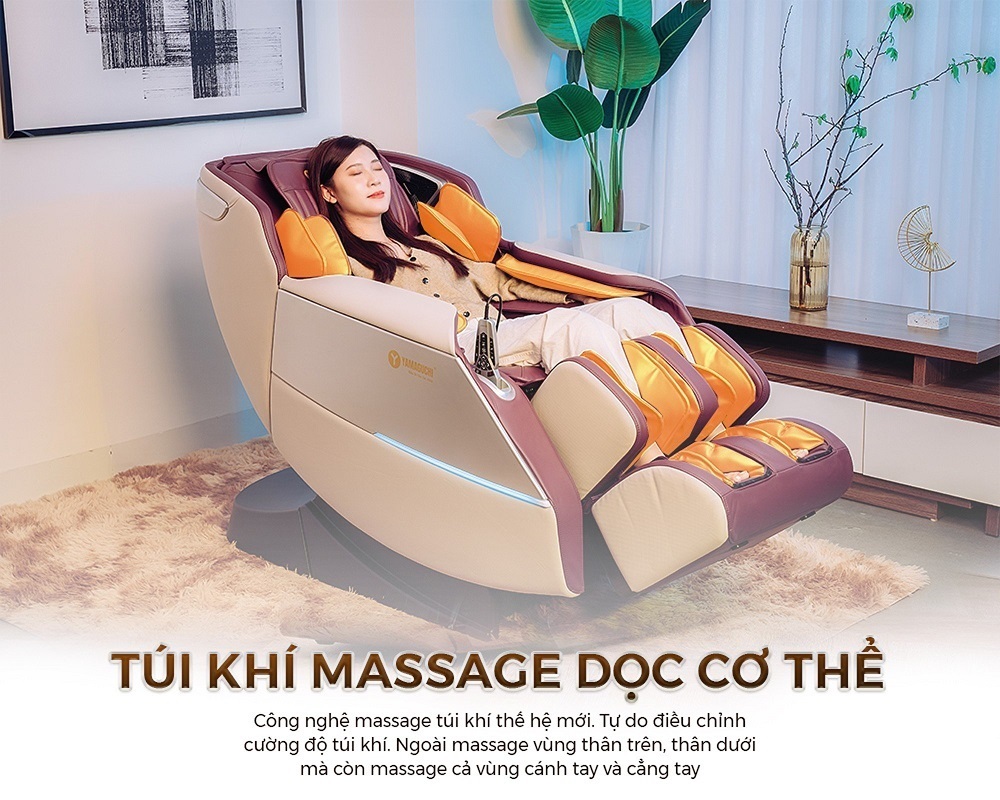 Tìm hiểu về hệ thống túi khí ghế massage toàn thân