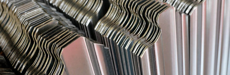 Aluminum used in part fabrication.