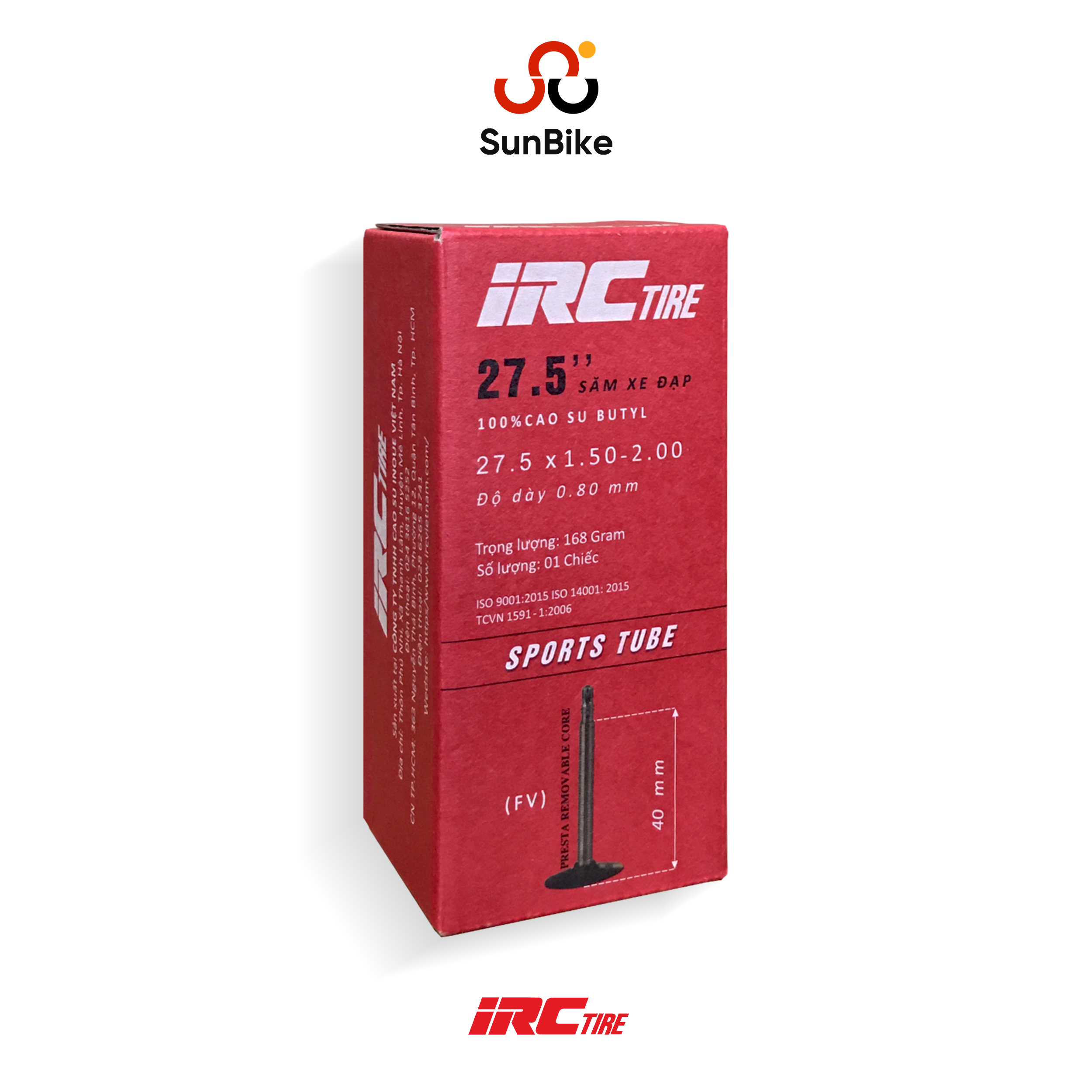 Săm IRC 27.5 x1.50-2.00 FV 40mm