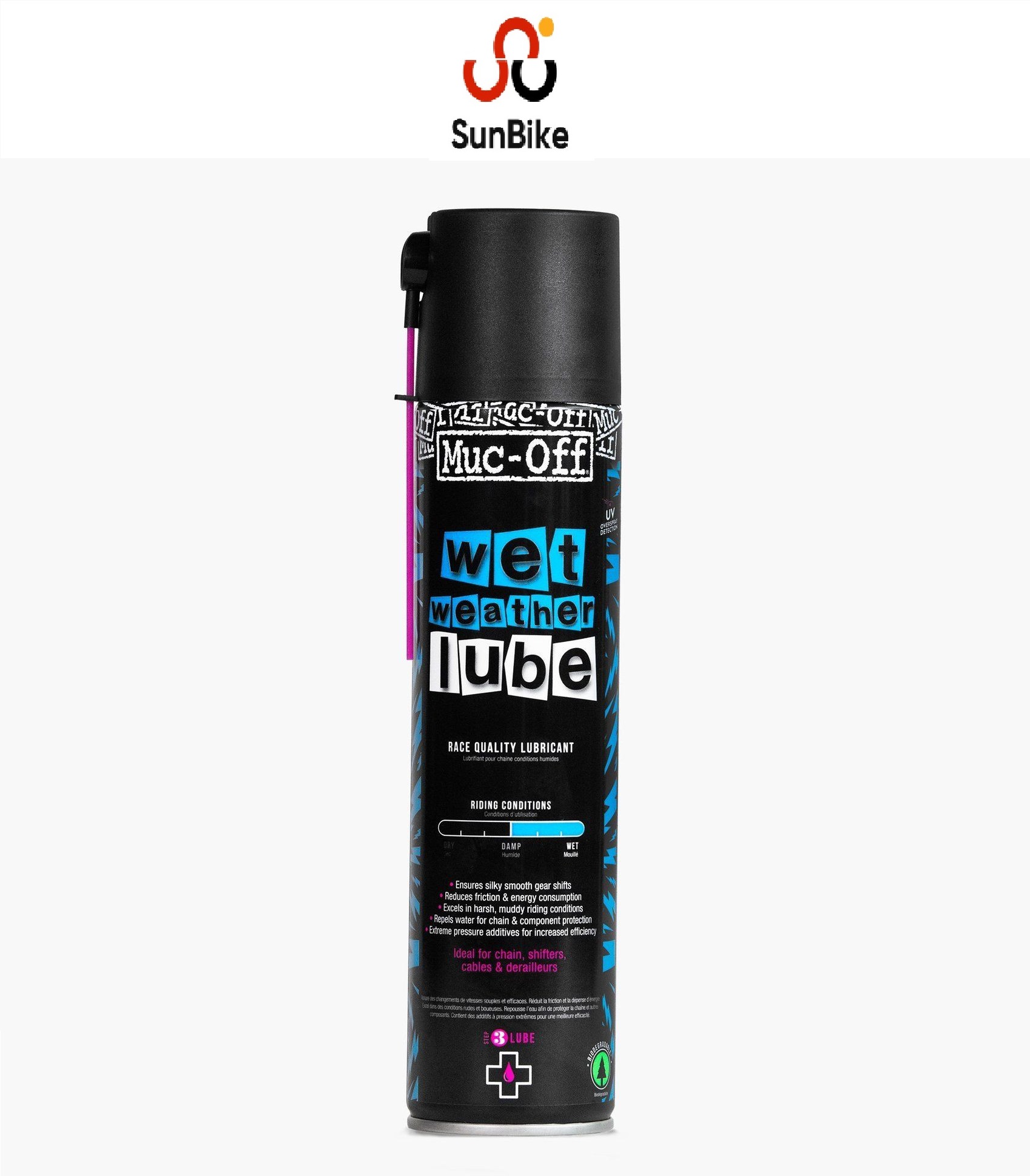 Bình xịt nhớt ướt xe đạp Muc-Off Bike Wet Weather Lube Aerosol 400ml