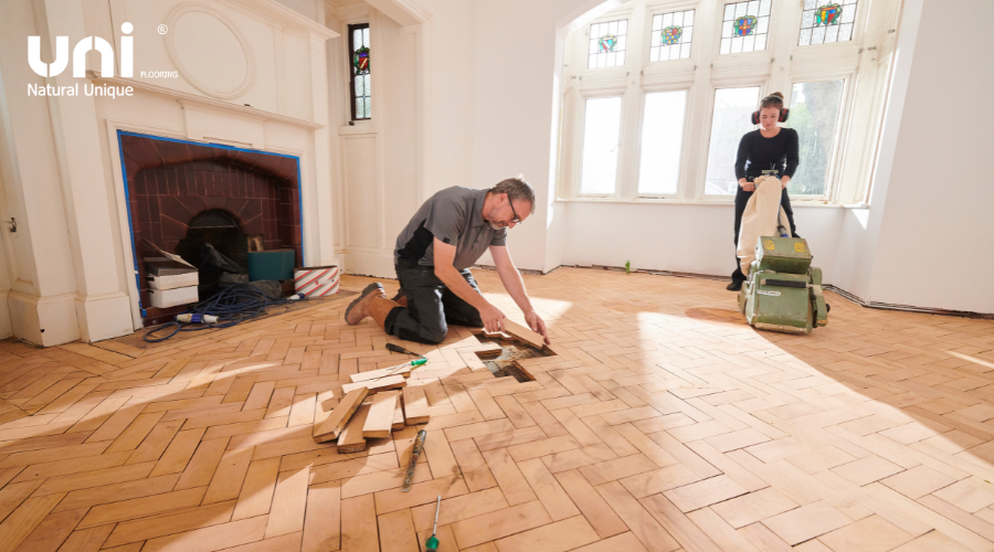 Khắc phục khi đã lắp sàn khít vào tường