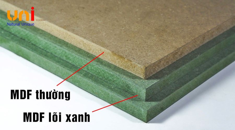 Ưu nhược điểm của MDF thường và MDF lõi xanh