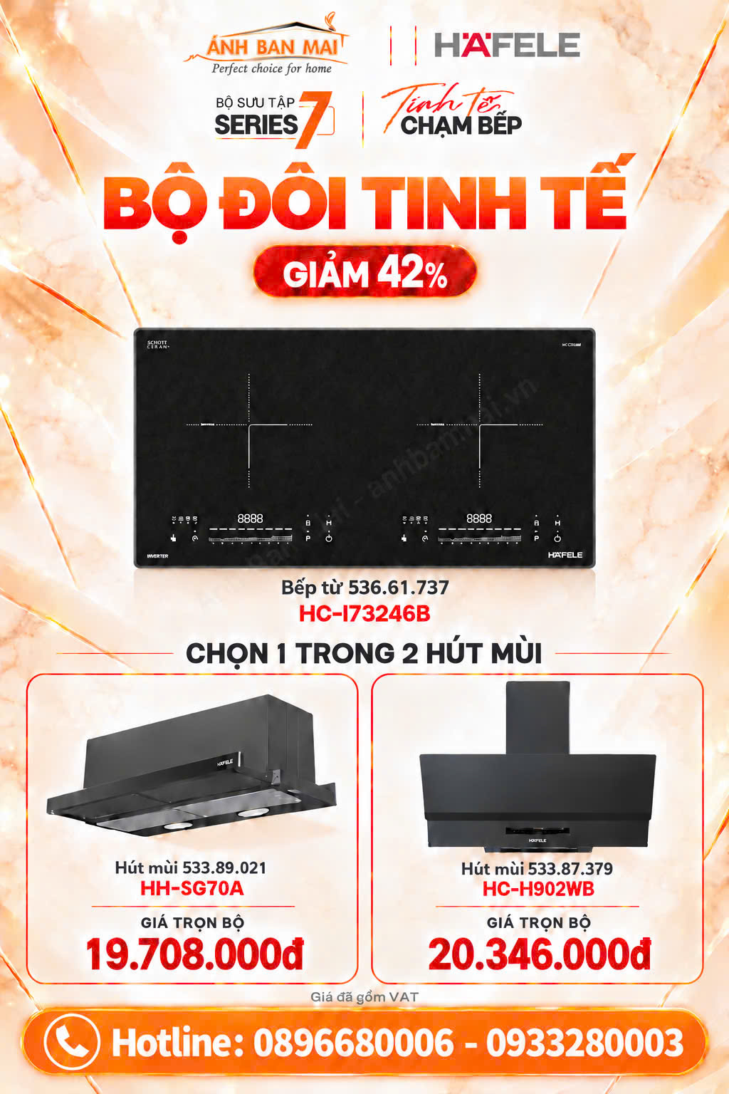 Chào đón Hafele Series 7 – Ưu đãi combo thiết bị bếp đến 45%