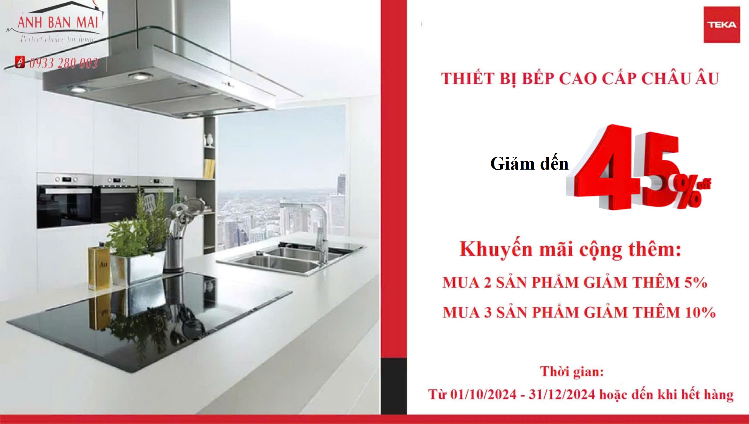 Thiết bị bếp châu âu Teka, giảm đến 45%