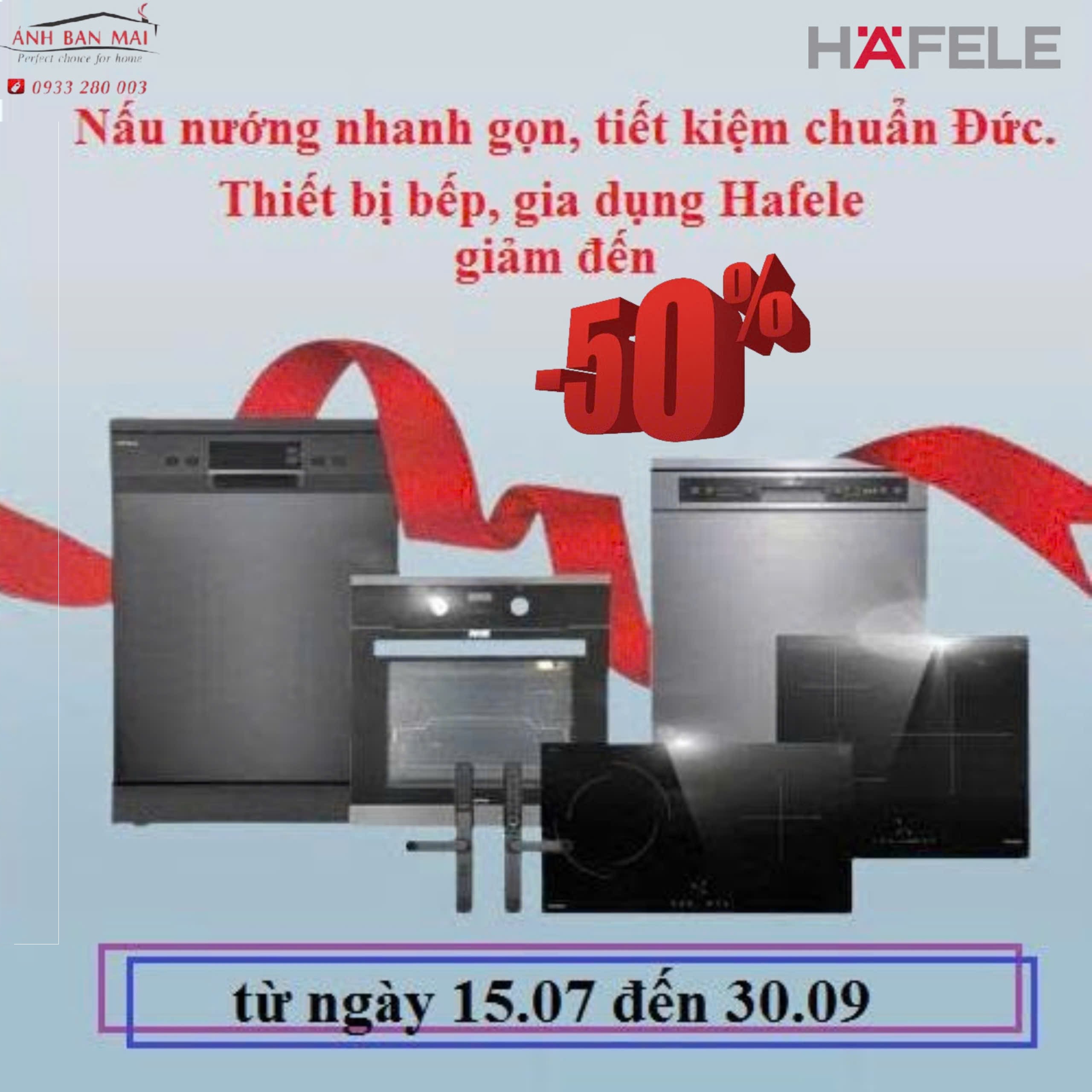 Nấu nướng nhanh gọn, tiết kiệm chuẩn Đức. Thiết bị bếp, gia dụng Hafele giảm đến 50%.
