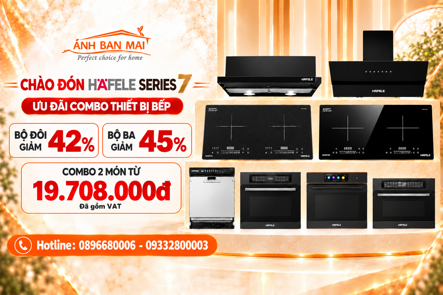 Chào đón Hafele Series 7 – Ưu đãi combo thiết bị bếp đến 45%