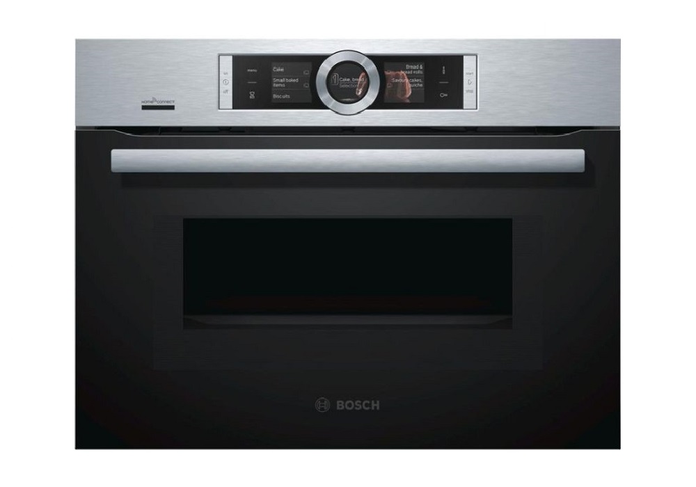 Lò nướng Bosch CMG656BS6B kết hợp vi sóng âm tủ Home Connect 45 lít Series 8