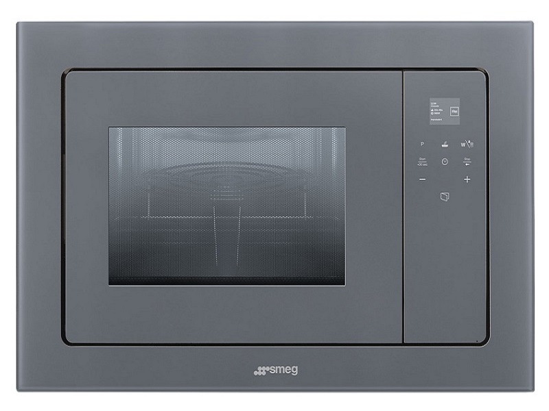 Lò vi sóng Smeg FMI120S2 536.34.192 kết hợp nướng âm tủ kính bạc 20 lít