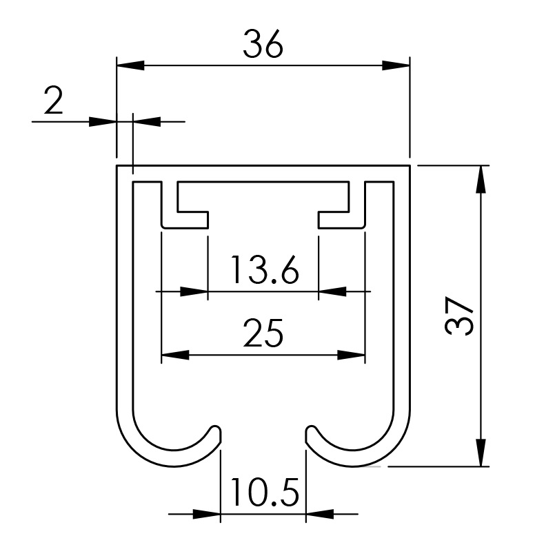 Ray trÆ°á»£t 710.12.996 Imundex 3500mm-kt