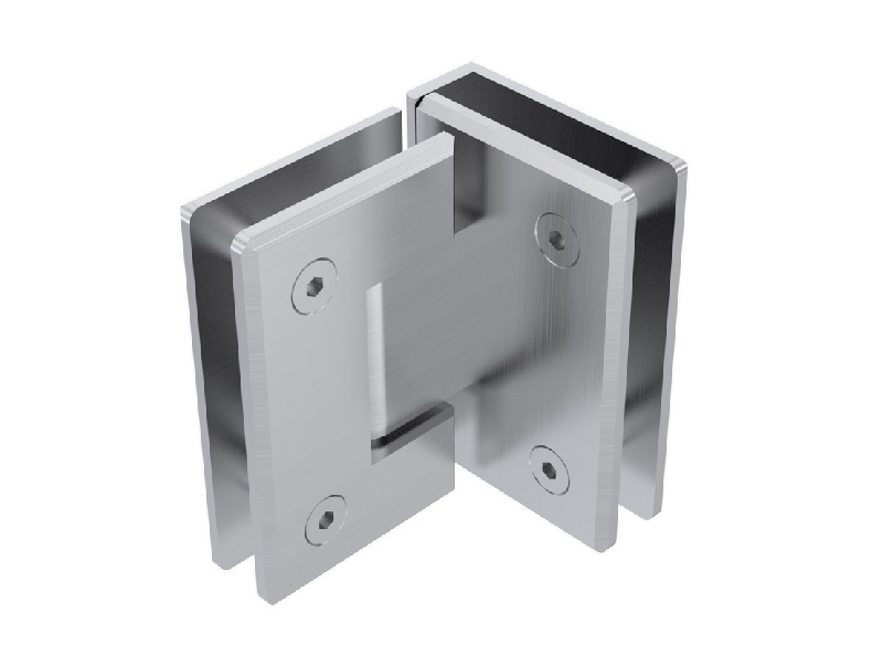 Bản lề Imundex 711.10.301 kính-kính 90 độ inox mờ