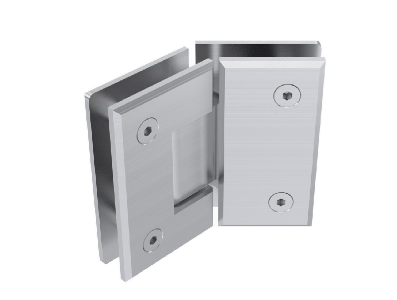 Bản lề Imundex 711.10.302 kính-kính 135 độ inox mờ