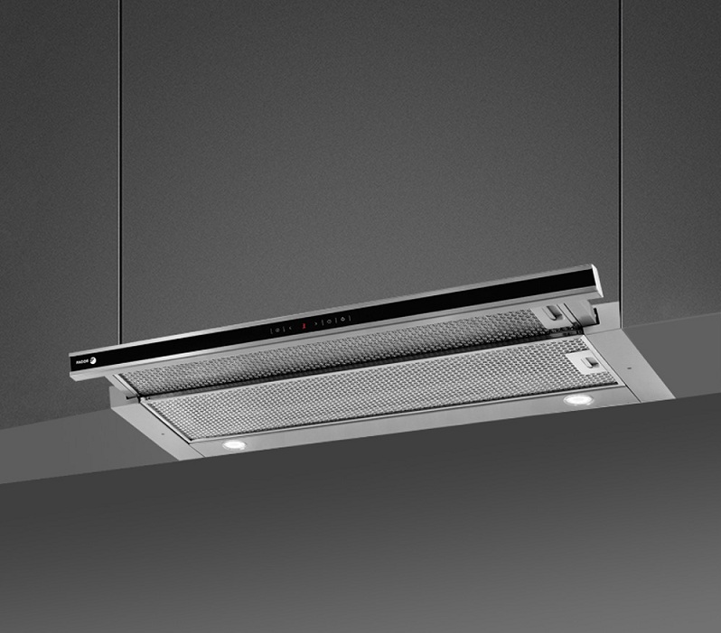 Máy hút mùi Fagor 3AF3-642X âm tủ kính đen viền inox 60cm